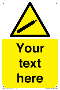 Custom Warning Non-flammable compressed gas